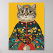 Chat en kimono Impression Couleur Chat Impression  (Devant)
