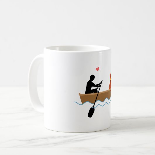 Chat En Ligne Bateau Café Mug (Devant gauche)