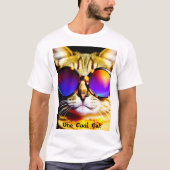 Chat en Lunettes de soleil Tête Face T-shirt (Devant)