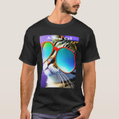 Chat en Lunettes de soleil Tête Face T-shirt (Devant)