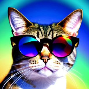 Chat en Lunettes de soleil Tête Face T-shirt