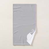 Chat en posture vers le bas sur serviette de bain  (Serviette à main)