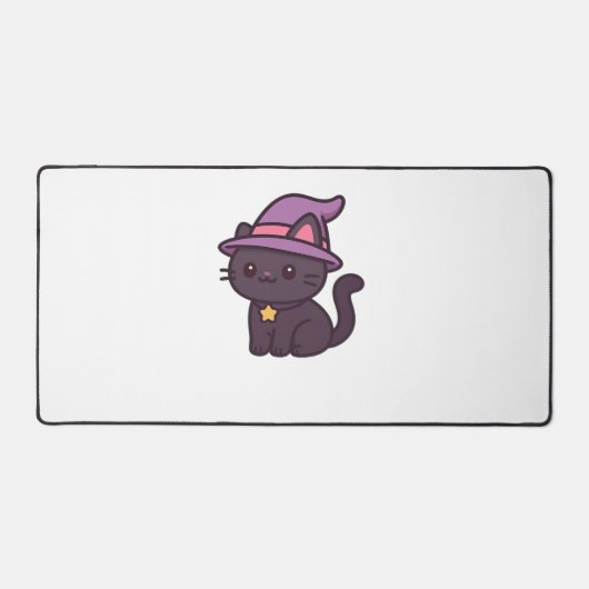 Chat en sorcière Kawaii en T-shirt classique Casqu (Recto)