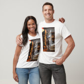 Chat en T-shirt cravate (Unisexe)
