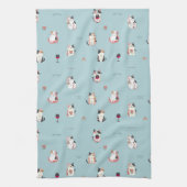 Chat en Whimsical & Vin Serviettes de cuisine (Vertical)