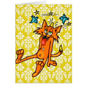 Chat enclin de bande dessinée d'accidents