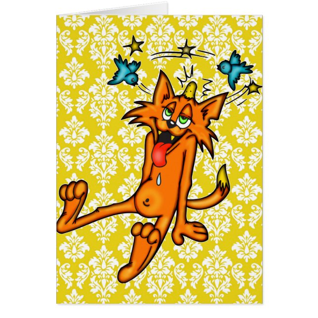 Chat enclin de bande dessinée d'accidents (Devant)