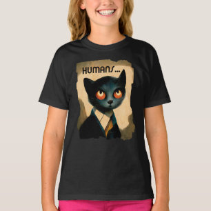 Chat Ennuyé Par L'Homme Art Pour T-Shirt Amoureu