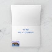 Chat ennuyeux Anniversaire Carte de voeux pliée (Intérieur)