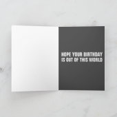 CHAT ESPACE AVEC DONUTS CARTES D'ANNIVERSAIRE (Intérieur)