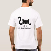 Chat est mon esprit Minimal T-Shirt de chat design (Dos)