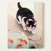 Chat et bol à poissons rouges (Dos)