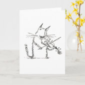 Chat et carte Fiddle (Fleur jaune)