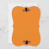 Chat et chauves-souris noirs modernes Invitation H (Dos)