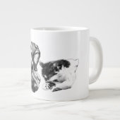 Chat et chien se reposent ensemble Mug d'art monoc (Devant droit)