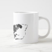 Chat et chien se reposent ensemble Mug d'art noir  (Droite)