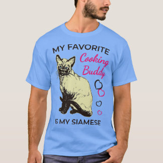 Chat et cuisine de Siamese T-shirt