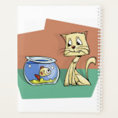 Chat et cuvette de poisson (Dos)