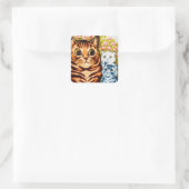 Chat et deux chatons par Louis Wain Sticker Sheet (Sac)