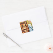 Chat et deux chatons par Louis Wain Sticker Sheet (Enveloppe)