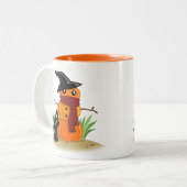 Chat et la Mug de café Pumpkinman (Devant gauche)