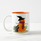 Chat et la Mug de café Pumpkinman (Gauche)