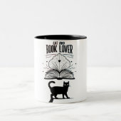 Chat et livre Lover Mug (Centre)