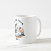 Chat et livre Lover Mug (Devant droit)