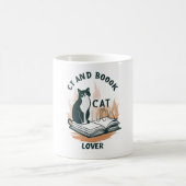 Chat et livre Lover Mug (Centre)