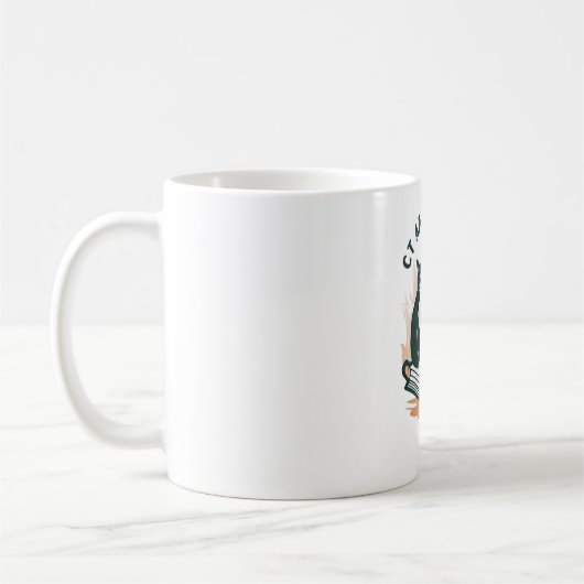 Chat et livre Lover Mug (Gauche)