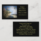 Chat et Maison Cartes de visite assis (Devant / Derrière)