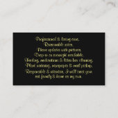 Chat et Maison Cartes de visite assis (Dos)