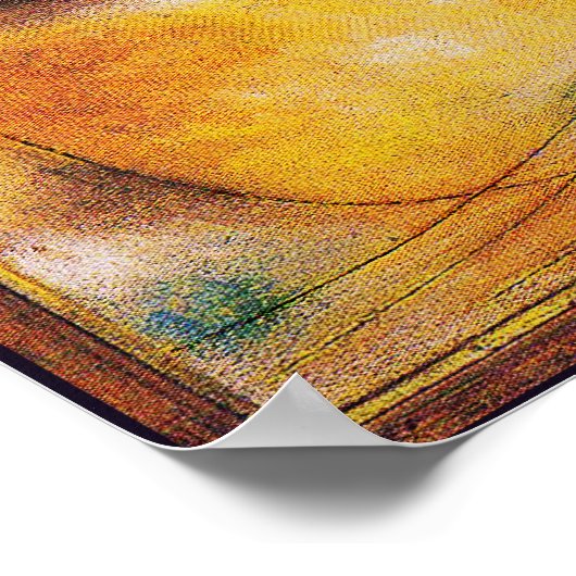 Chat et oiseau - Poster d'art Abstrait Imprimer (Coin)