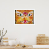 Chat et oiseau - Poster d'art Abstrait Imprimer (Cuisine)