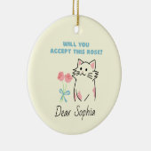Chat et ornement Rose adorable (Droite)