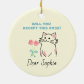 Chat et ornement Rose adorable (Dos)