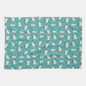 Chat et pattes de Siamese serviette de cuisine ble (Horizontal)