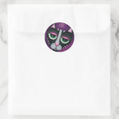 Chat et Pois noirs - stickers félins (Sac)