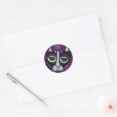 Chat et Pois noirs - stickers félins (Enveloppe)