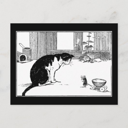 Chat et souris - Carte postale (Devant)