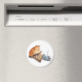 Chat et souris Jouer aux échecs Magnet Amusement (In Situ (Lave-vaisselle))