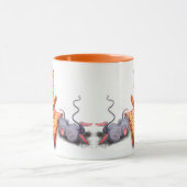 Chat et souris Jouer aux échecs Mug Drôle (Centre)