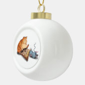 Chat et souris Jouer aux échecs Ornement de Noël (Droite)
