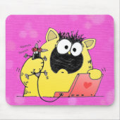 Chat et tapis de souris hilares (Devant)