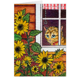 chat et tournesol
