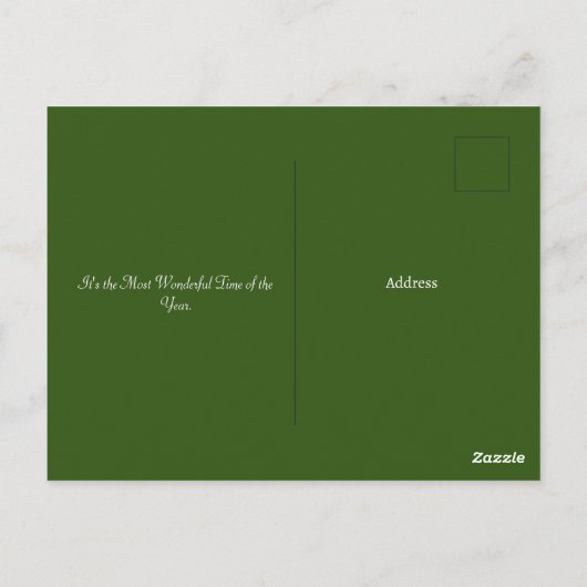 Chat Et Un Arbre De Noël Carte Postale (Dos)