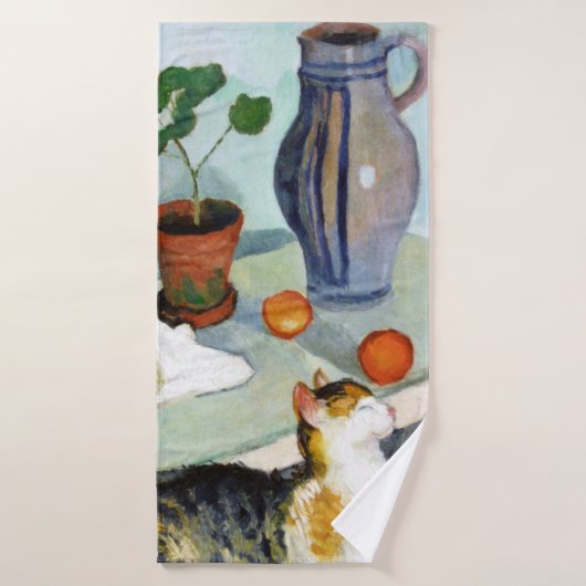 Chat et vie morte, August Macke (Serviette de bain)
