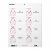 Chat Étiquette de la Saint-Valentin (Feuille entière)