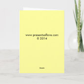 Chat étiré gris sur Merci jaune (Dos)