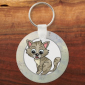Chat étonné Porte-clés (Recto)